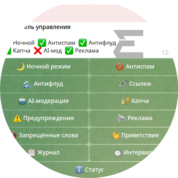 Бот Админ группы, с нейросетью