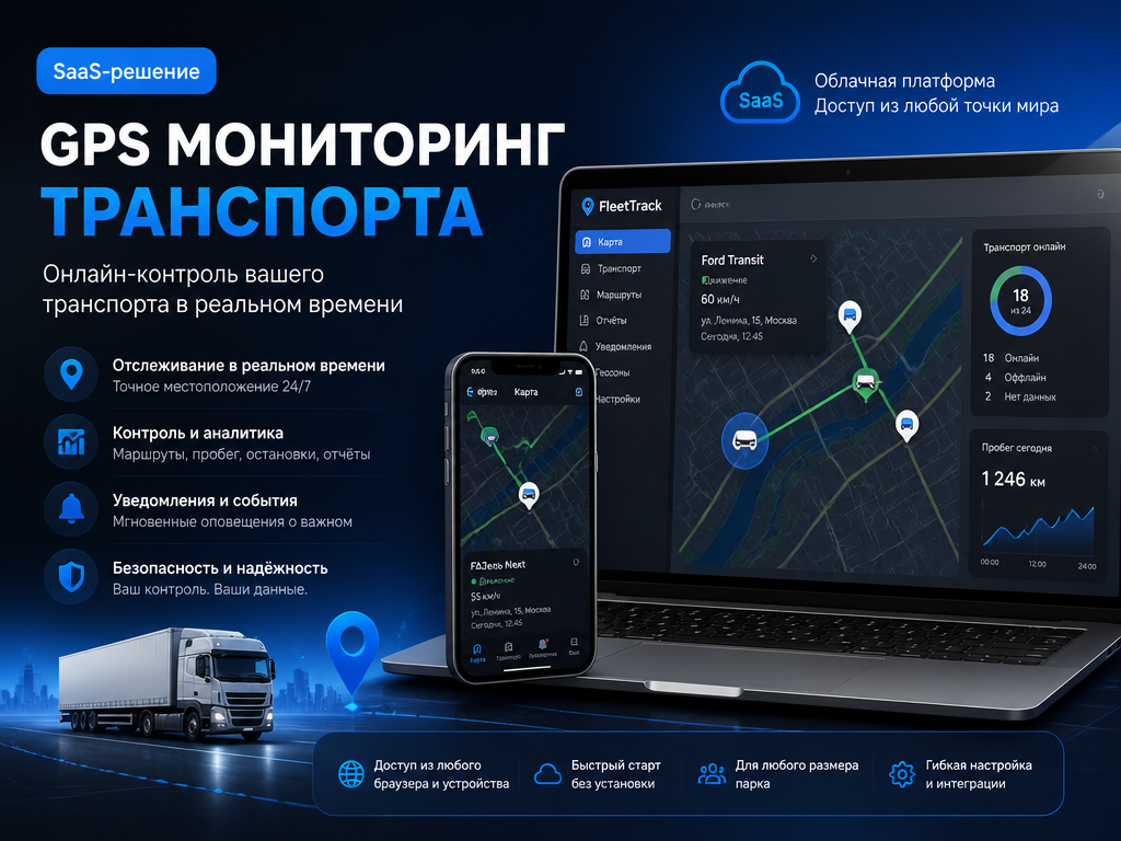 Saas-платформа gps-мониторинга транспорта